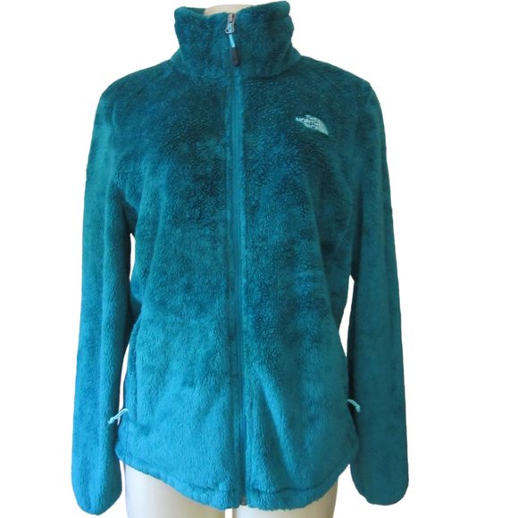 The North Face Jackets & Blazers - The North Face Turquoise Fleece Zip Up Jacket w Pockets in Sz Large